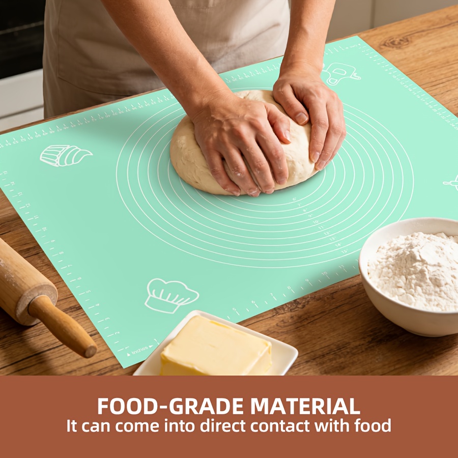 1pc Multi-Purpose Large Silicone Kneading Mat, Reusable, with Precise Circular Measurement Scale, Non-Slip Bottom Firmly Adheres to Countertops, Stays in Place While Kneading, Resists Flour Sticking, Suitable for Making Dumplings, Steamed Buns - Image 6