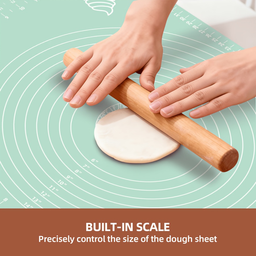 1pc Multi-Purpose Large Silicone Kneading Mat, Reusable, with Precise Circular Measurement Scale, Non-Slip Bottom Firmly Adheres to Countertops, Stays in Place While Kneading, Resists Flour Sticking, Suitable for Making Dumplings, Steamed Buns - Image 8