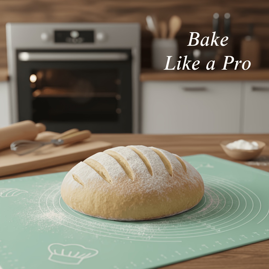 1pc Multi-Purpose Large Silicone Kneading Mat, Reusable, with Precise Circular Measurement Scale, Non-Slip Bottom Firmly Adheres to Countertops, Stays in Place While Kneading, Resists Flour Sticking, Suitable for Making Dumplings, Steamed Buns - Image 2