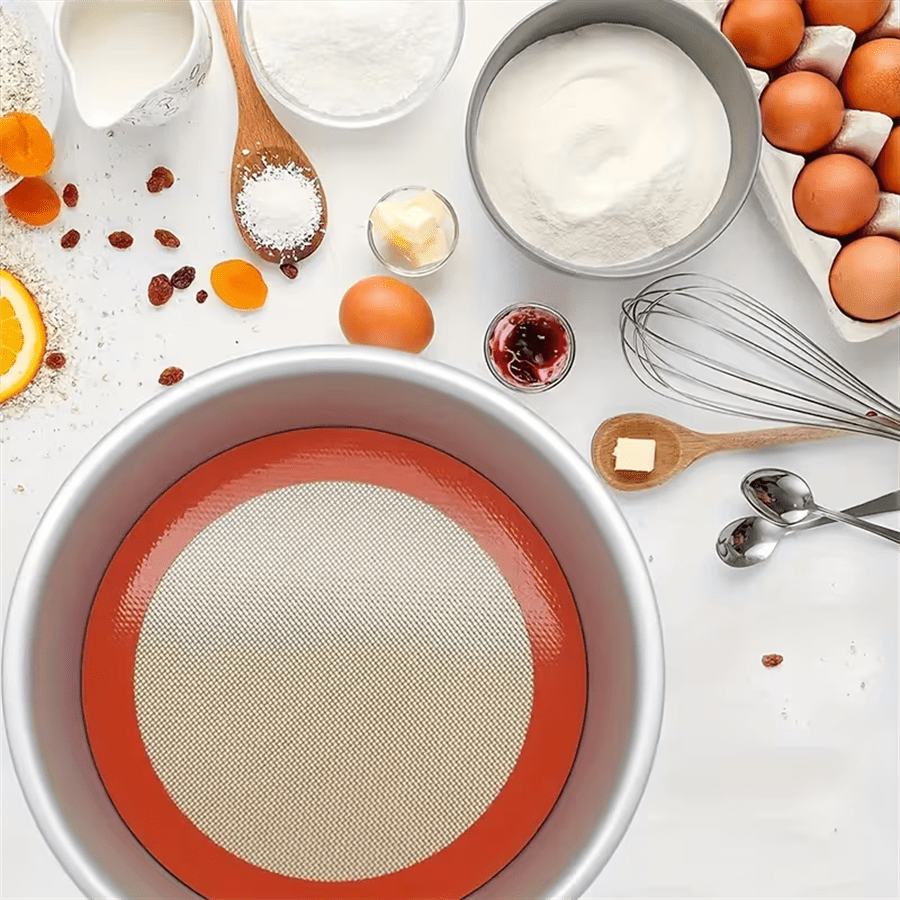 4pcs Reusable Silicone Baking Mats Multi-Size with Circular Scale As Kneading Mat/Baking Sheet Pad/Anti-Slip Mat High-Temperature Resistant Non-Stick Easy to Clean Suitable for Cookie Pizza Bread Baking Rollable Storage Baking Kitchen Multi-Tool - Image 3