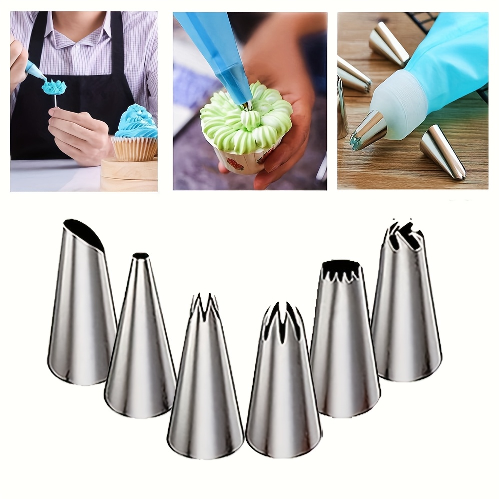 8pcs Cake Cream Decoration Piping Set Stainless Steel Piping Nozzles Piping Bag Converter Cookie Biscuit Baking Tools - Image 3