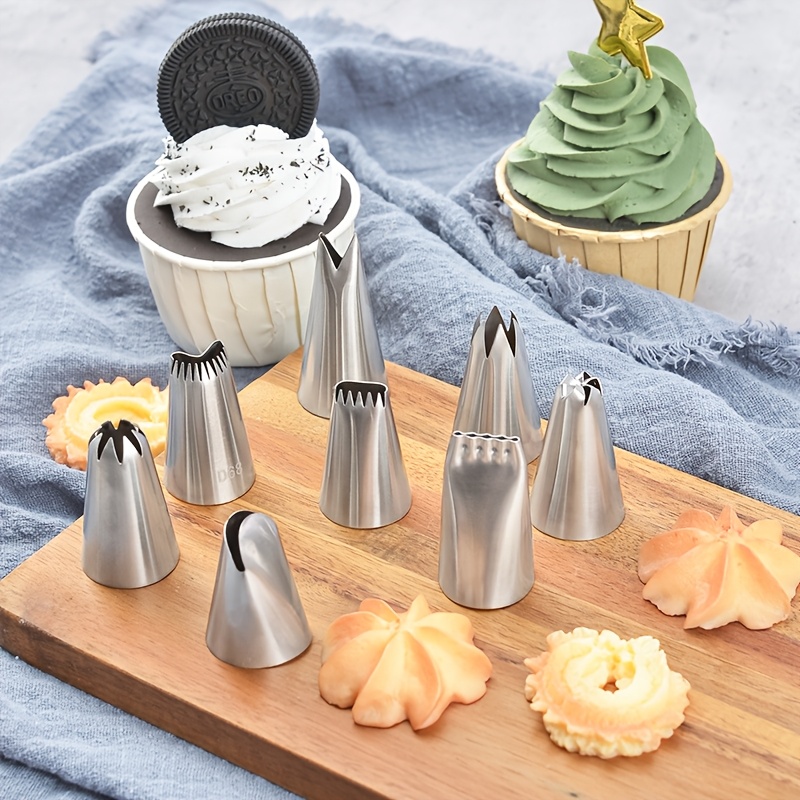 1pc, Cake Cream Decoration Piping Nozzle, Line Pulling Stainless Steel Piping Tip, Baking Tool, Kitchen Gadget