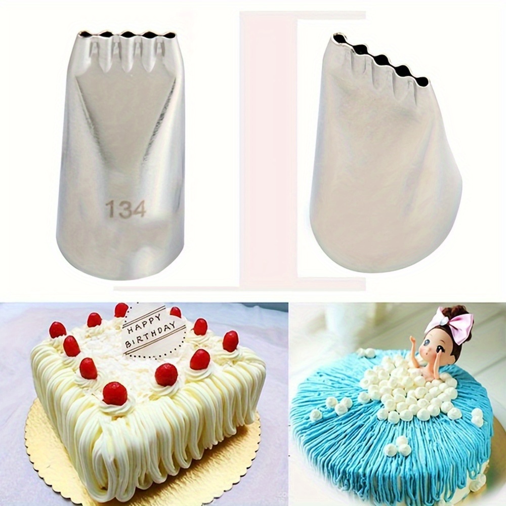 1pc, Cake Cream Decoration Piping Nozzle, Line Pulling Stainless Steel Piping Tip, Baking Tool, Kitchen Gadget - Image 6