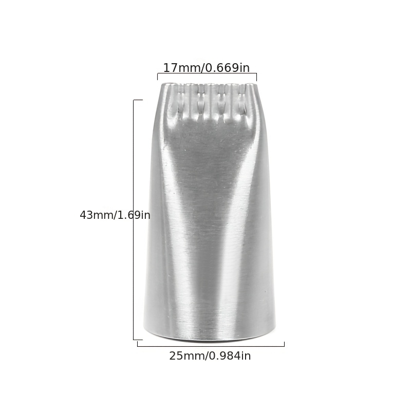 1pc, Cake Cream Decoration Piping Nozzle, Line Pulling Stainless Steel Piping Tip, Baking Tool, Kitchen Gadget - Image 7