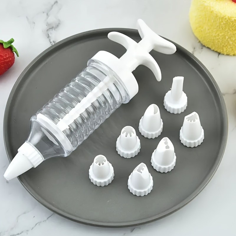8pcs Plastic Piping Tool Set with 8 Nozzles - Heavy-Duty Cream Squeezer Kit, Suitable for Cake Decorating, Icing, and Piping Gel/Soap - Compatible with Pastry Bags, Ideal for Home Bakers, Restaurants, and Dessert Decoration - Image 2