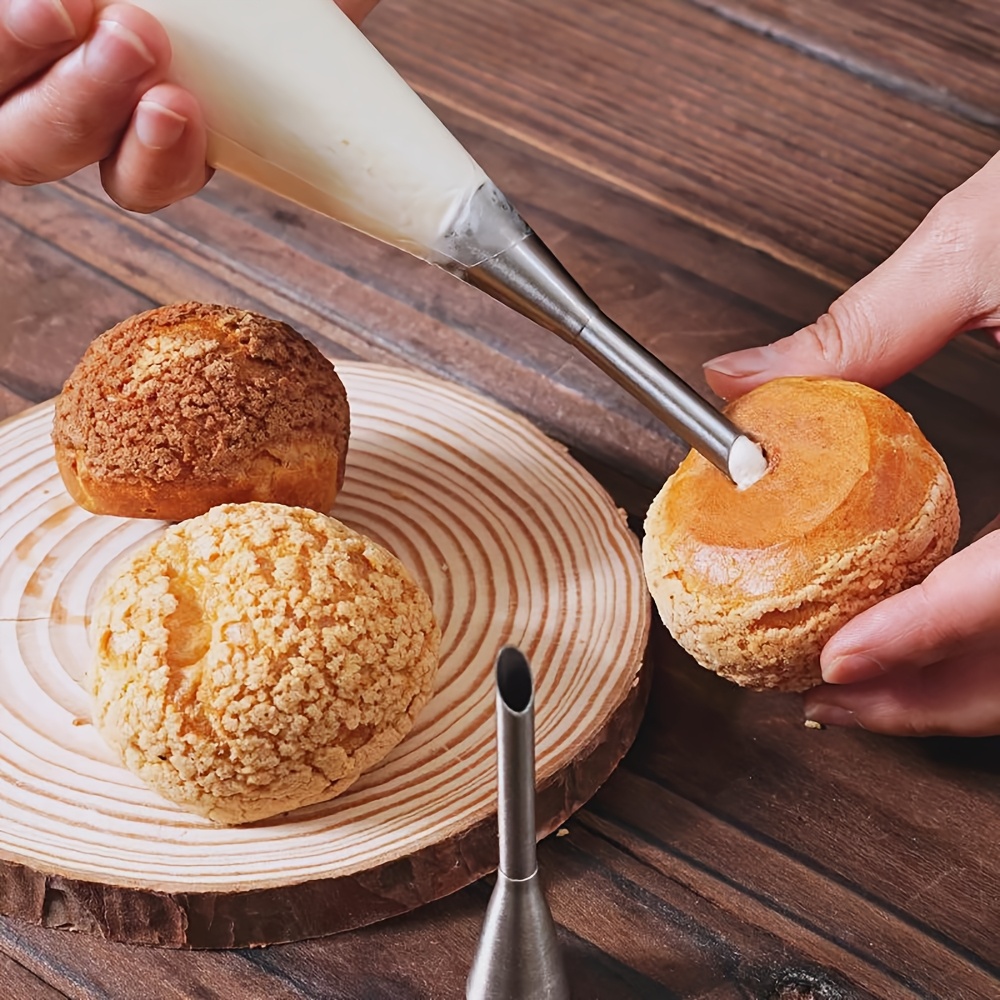 Stainless Steel Cookies, Cream Puffs, Pastry Pastries, Pointed Tips, Piping Tips, Small Pastry Toppers, Baking and Decoration Tools, Dessert Decorations, Baking Tools, Smooth Frosting Tools, Fine Pointed Pipes, Rust Proof Nozzles, Food Grade Material