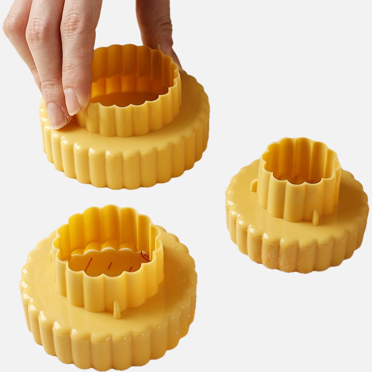 3pcs, Double Sided Cookie Cutters, Round Flower Shaped Pastry Cutters, Biscuit Molds, Baking Tools, Kitchen Accessories - Image 8