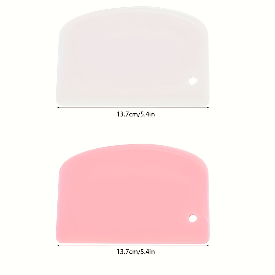 1pc Durable Plastic Baking Scraper, 5.4 Inches, with a Frosted Contact Surface and Smooth Edges. Features a Round Hole Design for Easy Storage. Ideal for Transferring and Cutting Cake, Pastry, Desserts, Bread Dough, and Pastries, as Well as Mixing - Image 5