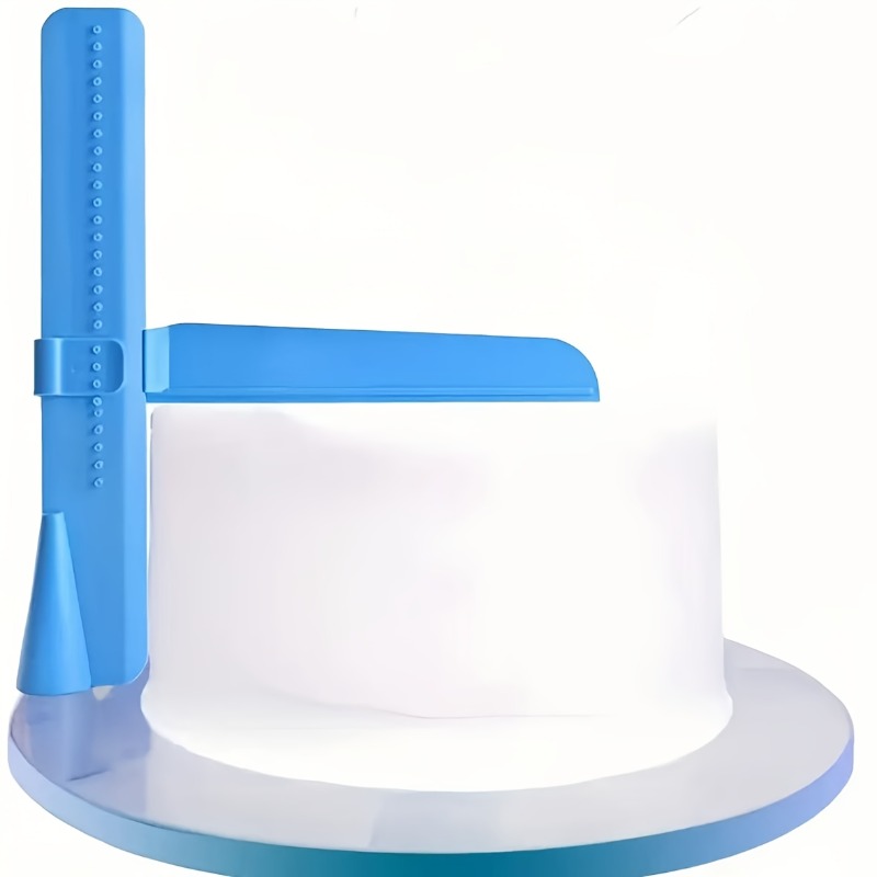 1pc Adjustable Height Blue Plastic Cake Scraper, Flat Scraper on The Side of The Cream Embryo, Detachable Cake Frosting Smoothing Tool, Uniform Butter Cream Edge Smoothing Ruler for Cake Decoration Baking Products - Image 8