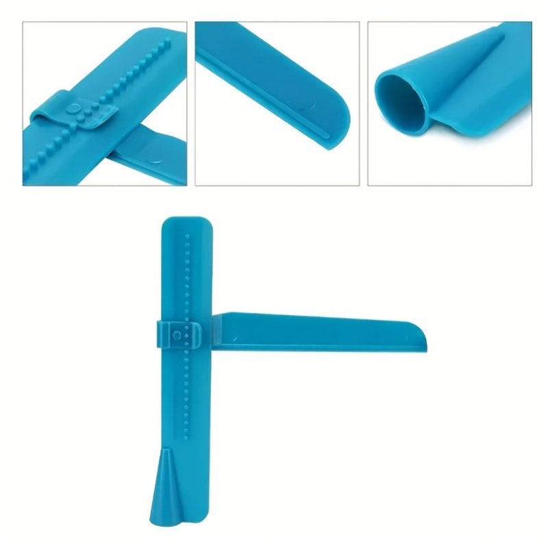 1pc Adjustable Height Blue Plastic Cake Scraper, Flat Scraper on The Side of The Cream Embryo, Detachable Cake Frosting Smoothing Tool, Uniform Butter Cream Edge Smoothing Ruler for Cake Decoration Baking Products - Image 5