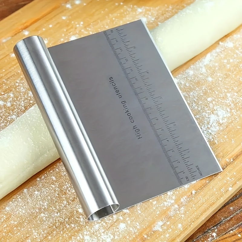 Stainless Steel Dough Scraper, for Bread Cutter And Pastry Bench Scraper with Measurement Marks, Food Grade Heavy Duty Dough Divider for Cutting, Scraping And Portioning, Durable Baking Tool for Bread, Pizza, Pastry And Home Kitchen Use - Image 8