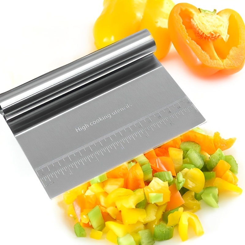 Stainless Steel Dough Scraper, for Bread Cutter And Pastry Bench Scraper with Measurement Marks, Food Grade Heavy Duty Dough Divider for Cutting, Scraping And Portioning, Durable Baking Tool for Bread, Pizza, Pastry And Home Kitchen Use - Image 6