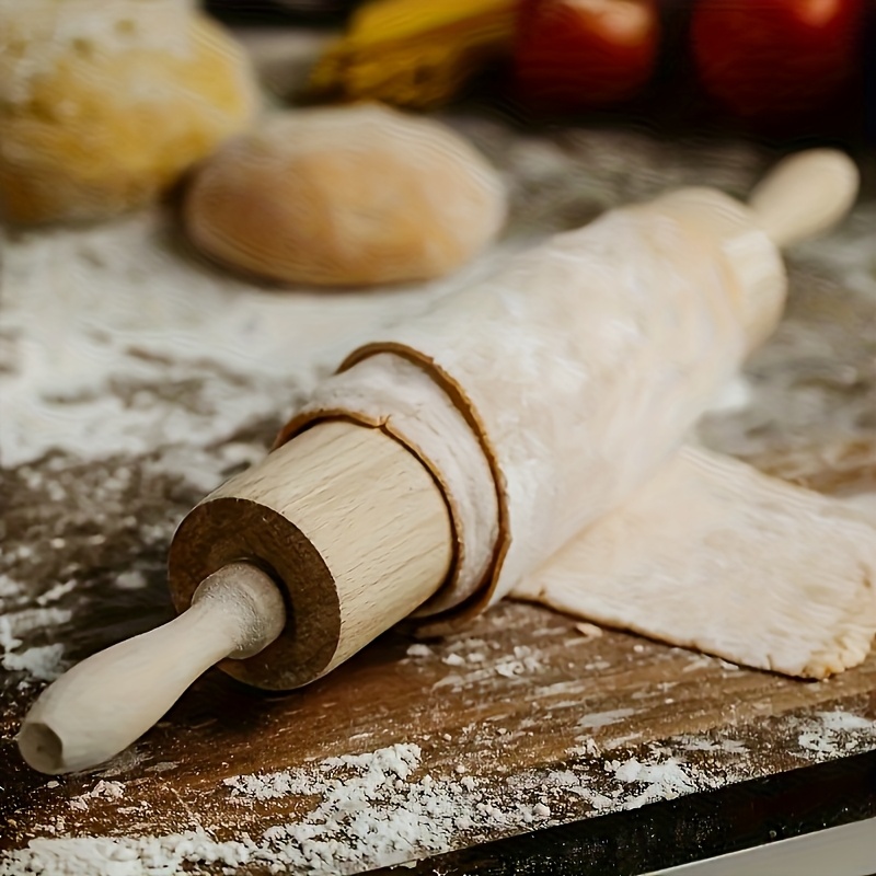 Set of 2 Solid Wood Rolling Pins - Essential for Baking And Dough Shaping, Featuring a Durable And Smooth Long Handle - Perfect for Pizza, Pasta, And Other Ingredients - Easy to Clean, Making It an Ideal Choice for Home Cooks And Professional Chefs - Image 7