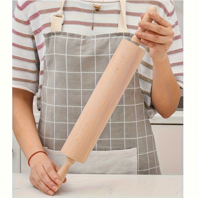 Set of 2 Solid Wood Rolling Pins - Essential for Baking And Dough Shaping, Featuring a Durable And Smooth Long Handle - Perfect for Pizza, Pasta, And Other Ingredients - Easy to Clean, Making It an Ideal Choice for Home Cooks And Professional Chefs - Image 6