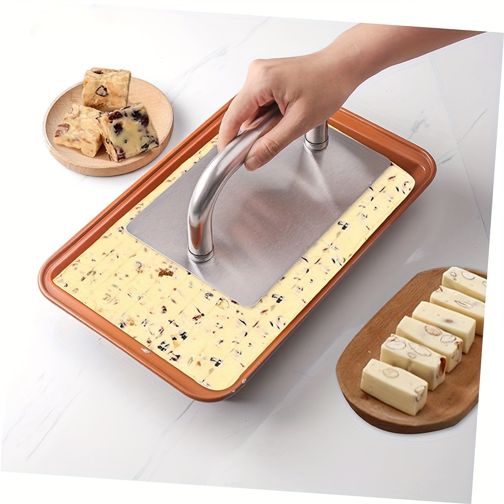 Stainless Steel Dessert Pressing Tools, Kitchen Homemade Dessert Pressing Tools, Uniform Pressing Without Sticking to Hands, Easy to Clean, Suitable for Pastries, Pies, Cookies, Nougat, Gummy Candies And Cakes